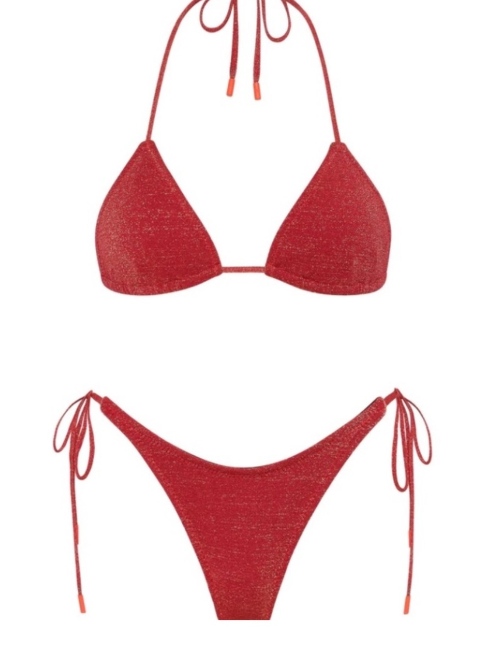 triangl swimwear Metallic Deep Red Triangle Bikini